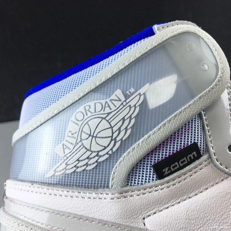 White CK6637-104 Zoom Retro Racer 1 Blue Jordan  High 0118